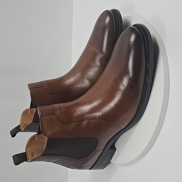 NIB Johnston & Murphy Lewis Chelsea Brown Leather Dress Boot Size 12 Blokecore - Picture 2 of 15